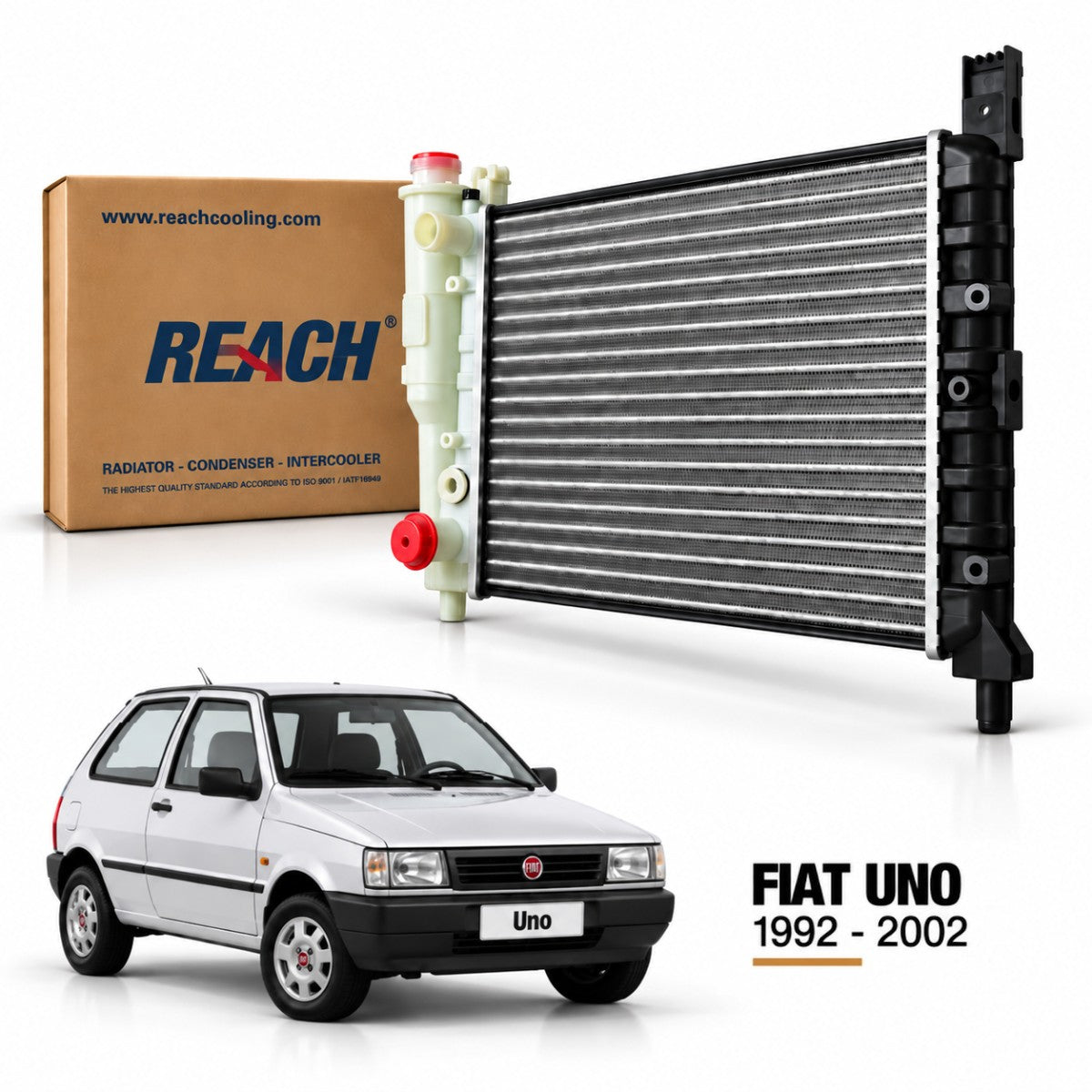 Radiador Fiat Uno Mille Smart EX ELX EP SX 1995 A 2001 - 1.0 8V Sem Ar Expandido